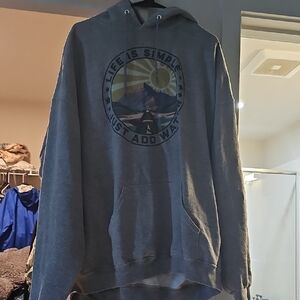Gray Graphic Hoodie for Men